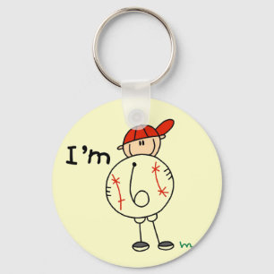 Boy's Baseball I'm 6 Tshirts and Gifts Keychain
