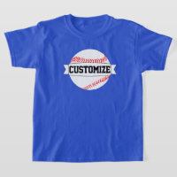 Boys' Baseball Player Custom Team/School Name