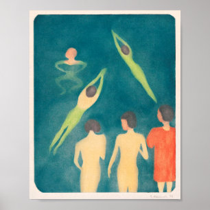 "BOYS BATHING" BY EDVARD MUNCH 1896 POSTER