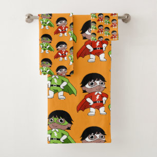 Boys Birthday Action Hero Bath Towel Set