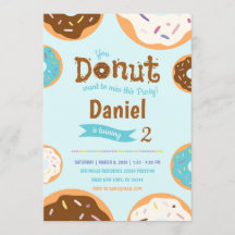 Boy's Birthday - Doughnut Party - Invitation