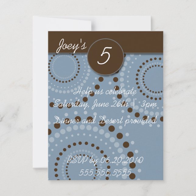 Boy's Birthday Party Invitations (Front)