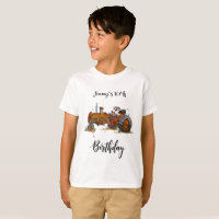 Boys birthday party with antique tractor design