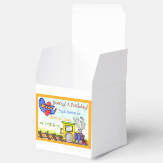 Boys Birthday Planes and Trains Vehicle Birthday Favor Box