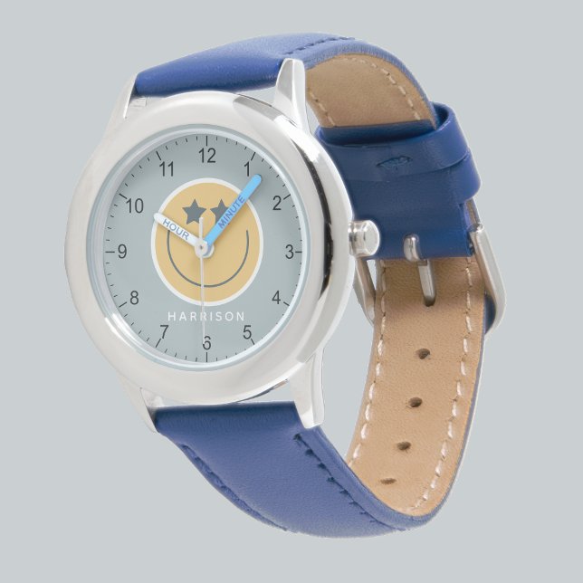 Boys Blue Cool Dude Smile Kids Watch (Creator Uploaded)
