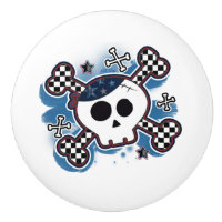 Boys Blue Pirate Skull Crossbones Punk Dresser