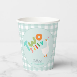 Boys Blue Two Silly Goose Blue 2nd Birthday Paper Cups