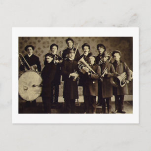 Boys Brass Band, Warsaw Indiana Vintage Postcard