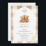 Boys Brown Bear Baby Shower  Invitation<br><div class="desc">Boys Brown Bear Baby Shower Invitation</div>