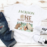 Boys Brown Green One Happy Camper 1st Birthday