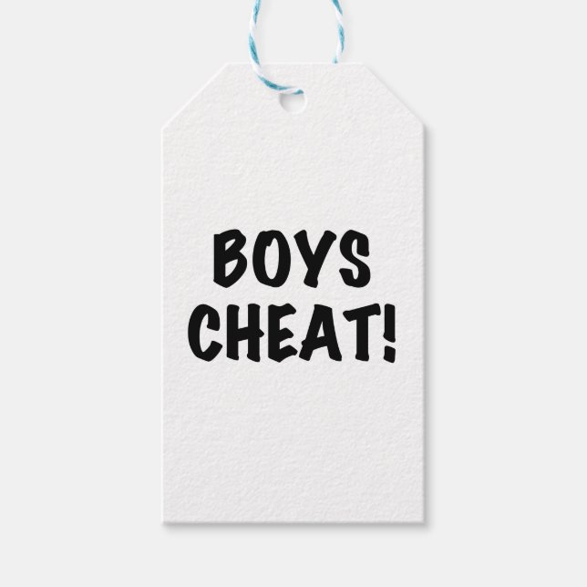 Boys Cheat Gift Tags (Front)