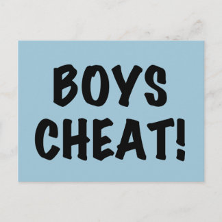 Boys Cheat Postcard