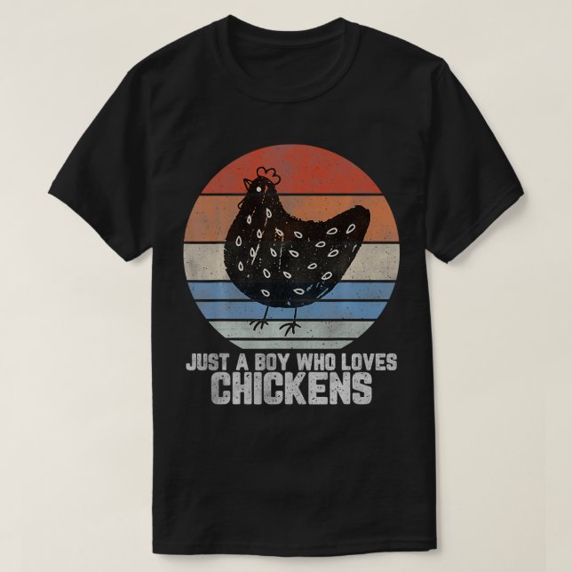 Boys Chicken , Retro Chicken Tee  Boys, Chicken  (Design Front)