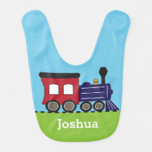 Boy's Choo Choo Train Personalized Bib