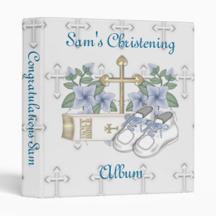 Boys Christening Shoes Binder