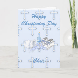 Boys Christening Wish Card