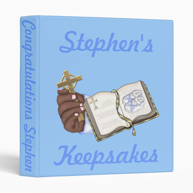 Boys Christenings Book Binder (Front/Spine)