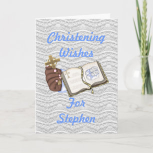 Boys Christenings Book Card