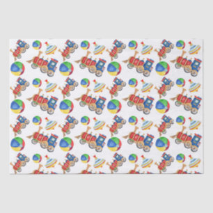 Boy's Colourful Toys Tissue Paper