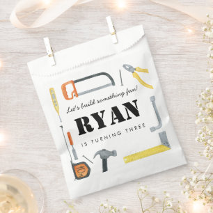 Boys Construction Builder Giveaway Favour Bag