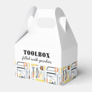 Boy's Construction Builder Toolbox Birthday  Favor Box