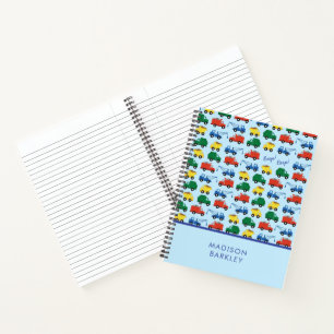 Boy's Construction Trucks Cute Kid's Notebook