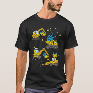 Boys Construction Vehicle Hanukkah Jewish Boys T-Shirt