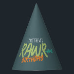 Boys Cool Dinosaur Dig Kids Birthday Party Hat<br><div class="desc">This cool and modern boys birthday party hat design features a t-Rex dinosaur skeleton illustration. The hat can be personalized with your kids name - the perfect dinosaur fossil dig themed addition to your little one’s party.</div>