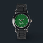 Boys Cool Modern Black Stylish Custom Name Kids Watch<br><div class="desc">Make every moment special with our Custom Kids Name Watch! This personalized timepiece is perfect for children of all ages, featuring their name printed boldly on the face of the watch. Available in vibrant colours and fun designs, this watch makes learning to tell time both stylish and exciting. Crafted with...</div>