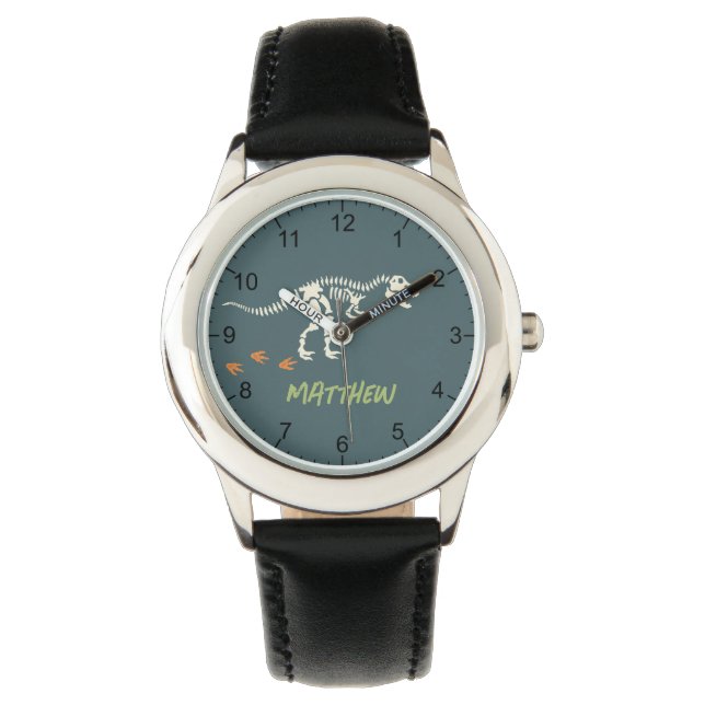 Boys Cool T-Rex Dinosaur Dig Kids Watch (Front)