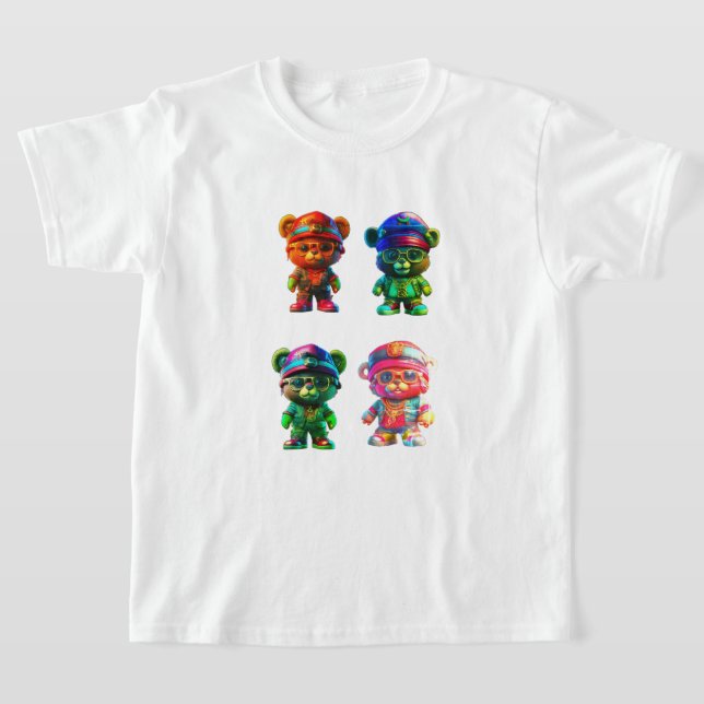 Boys cotton Teddy Bear Tees (Laydown)