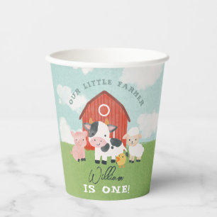 Boys Cowboy Farm Animal Cowboy Birthday Paper Cups