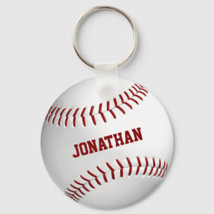 Boy's custom name baseball keychain
