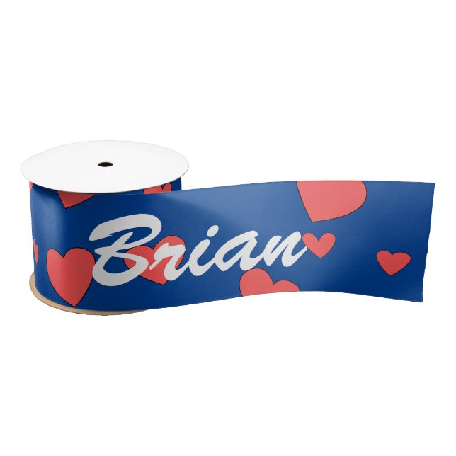 Boys Custom Name For Gift Wrapping Satin Ribbon (Spool)