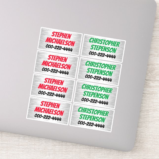 Boys Custom Name Phone Vinyl Decals Personalized (Detail)