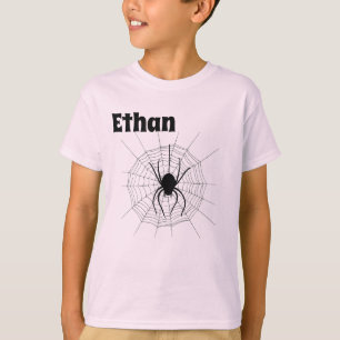 Boy's Customizable Spider and Spiderweb t-shirt