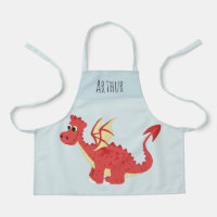 Boys Cute and Magical Red Welsh Dragon Kids