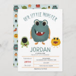 Boys Cute and Modern Monster Kids Birthday Party Invitation<br><div class="desc">This cute, whimsical and modern kids 3rd birthday party invitation design features unique and colourful monster aliens, and can be personalized with your child’s name and other details necessary for your birthday party. The invite also features a cute matching monster pattern on the back. The perfect monster themed addition to...</div>