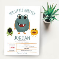 Boys Cute and Modern Monster Kids Birthday Party