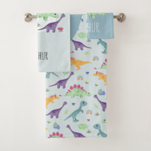 Boys Cute Blue Dinosaur Nom du Motif Enfants