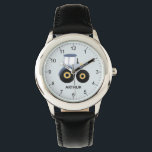 Boys Cute Blue Farm Tractor Kids Watch<br><div class="desc">This cute and modern kids watch features a blue farm tractor and can be personalized with your boys name. With clear,  easily readable numbers,  this 'first' watch is great for kids or toddlers just starting out on learning the time. The perfect agriculture-themed design for your little one!</div>