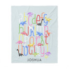 Boys Cute Blue Watercolor Dinosaur Alphabet Kids