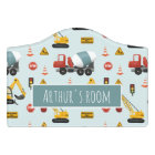 Boys Cute Construction Cartoon Kids Nursery