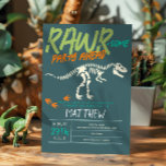 Boys Cute Dinosaur Dig Fossil Kids 6th Birthday Invitation<br><div class="desc">This cute and modern boys 6th birthday invitation design features a t-Rex dinosaur skeleton, with a pattern on the back with Jurassic plants, prehistoric dinosaur fossils, and other archaeology illustrations. The invite can be personalized with your child’s name and other details necessary for your party, and can also be edited...</div>