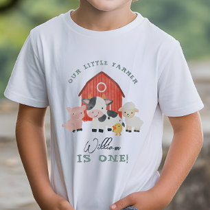 Boys Cute Farm Animal Kids Birthday Baby T-Shirt