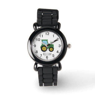 Boy's Cute Farm Tractor Kids with Name Kids  Watch
