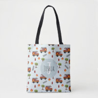 Boys Cute Fire Engine Transport Pattern Kids