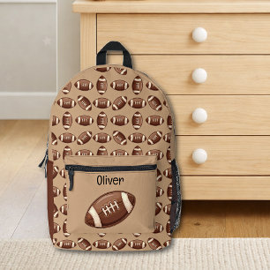 Boy's Cute Football Sports Pattern Printed Backpack