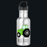 Boys Cute Green Transport Tractor Kids School 532 Ml Water Bottle<br><div class="desc">This cute and cool kids stainless steel water bottle design features a colourful green tractor cartoon and can be personalized with your boy's name. Perfect for tractor or farm-loving kids,  great for preschool,  kindergarten,  or a back-to-school gift! Check out our store for other cute farm designs.</div>
