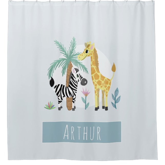 Boys Cute Jungle Safari Animals Zebra Kids (Front)